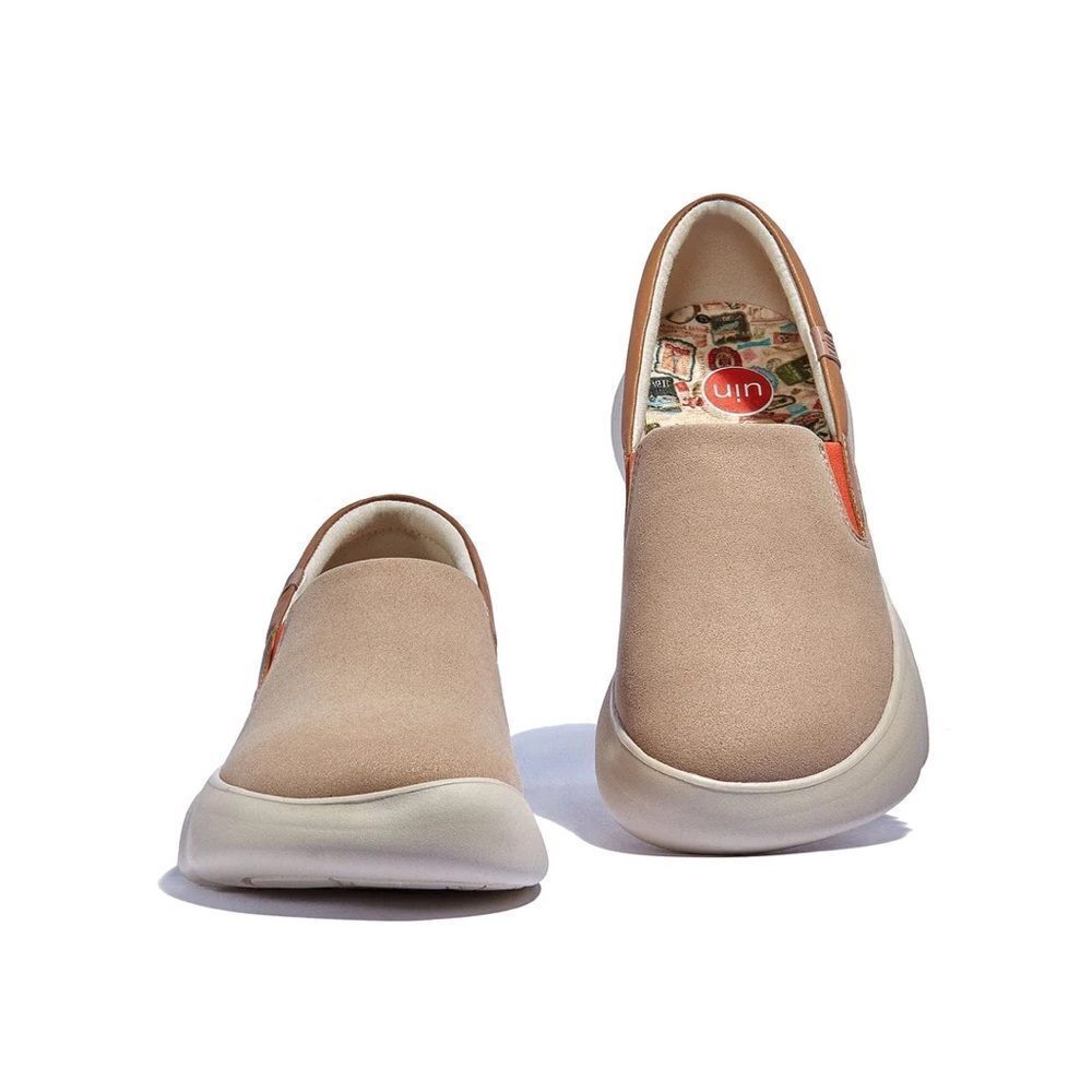 UIN Women's Walking Travel Shoes Casual Fashion Sneaker Denia 2  (Sesame Brown)